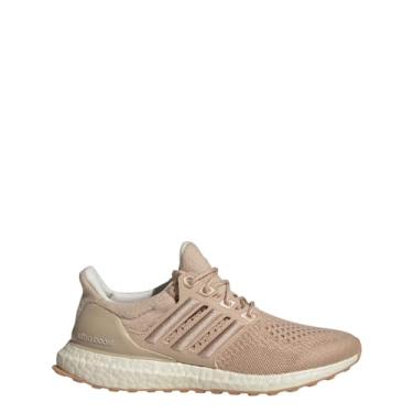 Imagem de adidas Tênis de corrida feminino Ultraboost Personal Best, Magic Bege/Magic Bege/Off White, 34