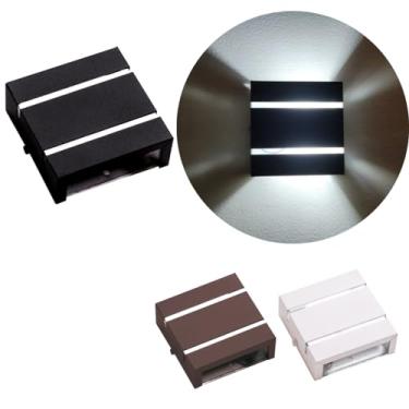 Imagem de Kit 4 Arandelas 2 Foco 2 Friso Externa Parede Muro Ar1112 (Preto)