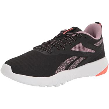 Imagem de Reebok Flexagon Force 4.0 Cross Trainer Feminino, Preto/lilás infundido/laranja flare, 9.5