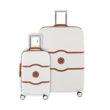 Imagem de DELSEY Paris Chatelet Hardside Bagagem rígida com rodas giratórias, branco champanhe, conjunto de 2 peças 21/28, Champanhe branco, 2 Piece Set 21/28, Chatelet Hardside Bagagem rígida com rodas
