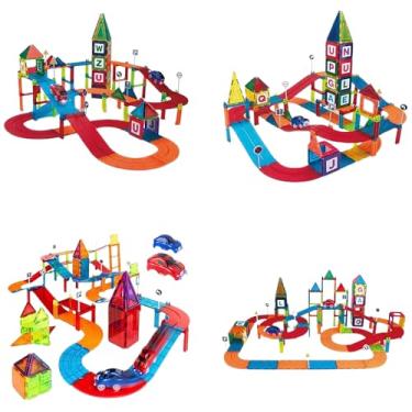 Imagem de Pista magnética blocos magnéticos Magforma Race Track 80 peças