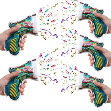 Imagem de Kit 5 Lança Confetes Inflavel Boom Estouro Colorido Festas - Pais e fi
