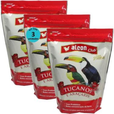 Imagem de Alcon club tucanos e araçaris 450g super premium kit com 3