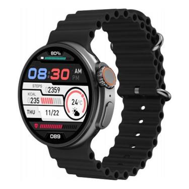 Imagem de Relógio Smartwatch Inteligente Ultra 9 Preto Memória Grande Academia E
