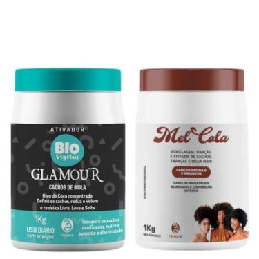 Imagem de Mel Cola 1kg + Ativador Cachos de Mola Glamour 1kg Trihair