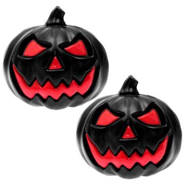 Imagem de 2 Abóboras Preta Decorativa Grande Dia Bruxas Festa Halloween - Toy Ma