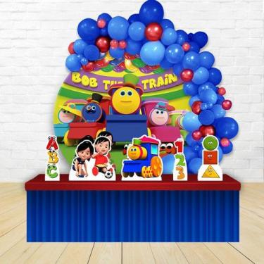 Imagem de KIT FESTA KIT FESTA PAINEL REDONDO Decoração Bob o Trem 1,50X150 - IMP