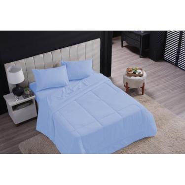 Imagem de Edredom casal avulso liso para cama box 200 fios 100% algodão - LF ENX