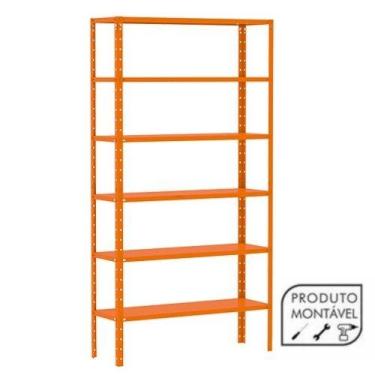 Imagem de Estante de Aço Laranja 176x92x30 6 bandejas chapa 26  3018 - AMAPÁ