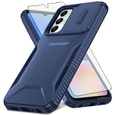 Imagem de Asuwish Capa de telefone para Samsung Galaxy A05s/A05 com protetor de tela de vidro temperado e capa de câmera deslizante fina robusta híbrida à prova de choque acessórios para celular Ao5s Ao5 A 05s