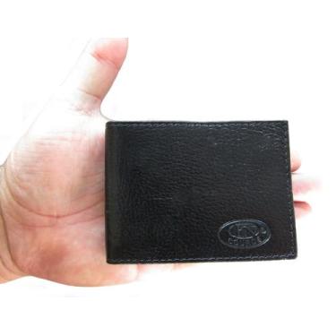 Imagem de Carteira  de Couro Granulado Legitimo Compacta Masculina - FN Couros