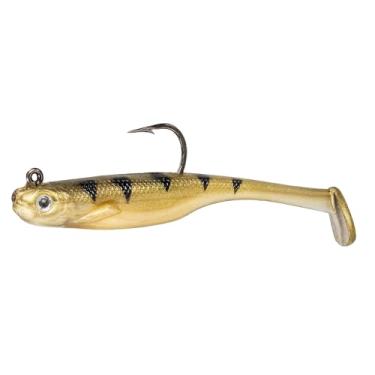 Imagem de Strike King (SKHM414-462) Isca de pesca Homing Minnow, isca de natação de plástico macio pré-equipada, otimizada para sonar ao vivo, perfil realista, 10 cm, 1/113.4 g, gancho 3/0, pacote com 3, Sugar