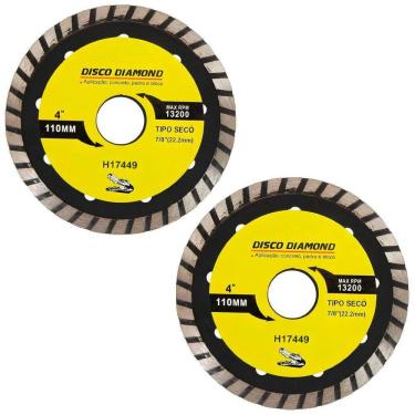 Imagem de Kit 2 Disco Serra Circular Lâmina 110mm Concreto Mármore