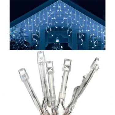 Imagem de Pisca Cascata Azul 288 Lâmpadas Leds 8 Funções 220v 4 Metros