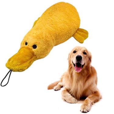 Imagem de Brinquedo Mordedor Pelúcia Para Cachorro Pato Big Duck Com Apito Jambo