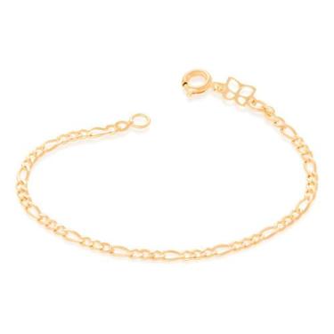 Imagem de Pulseira Infantil Fio Alternado 3x1 14 Cm Rommanel 550055, Branco, 14