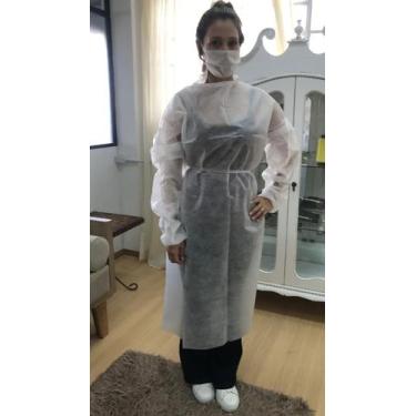 Imagem de Kit Jalecos Branco TNT 10 unidades - Confectil