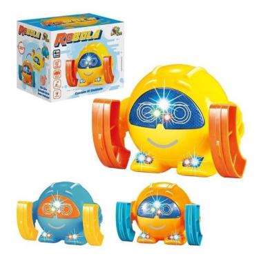 Imagem de Robo Ball Bola Brinquedo Rola Com Braços Gira 360 Graus Luz - Outro 