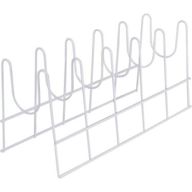 Imagem de Kit 2 Organizadores Tampas Formas Travessas Frigideiras Armário Cozinh