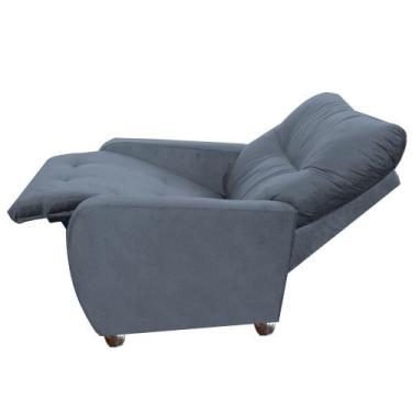 Imagem de Poltrona Para Extensão De Cílios Reclinável Suede  Imperio Moderno Gra