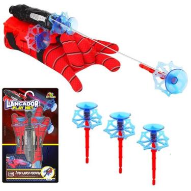 Imagem de Luva Lançador Teia Aranha Brinquedo Infantil Solta Dardos - Art Brink