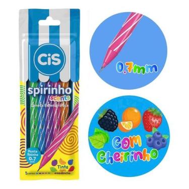 Imagem de Caneta Esferográfica Cis Spirinho Scents 0.7mm- 5 Cores