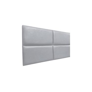 Imagem de Cabeceira Estofada Queen 4 Blocos Não é Segredo Facto Cinza Claro 160x60
