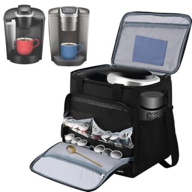 Imagem de Bolsa de transporte para cafeteira de viagem compatível com Keurig K-Classic/Keurig K-Elite, bolsa de armazenamento portátil com alça de ombro (PDesign)