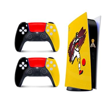 Imagem de TACKY DESIGN Adesivos da Copa do Mundo 2022 para console PlayStation 5 e 2 controladores, adesivos de futebol PS5 Skin Vinyl 3M Decalque de Equipes Nacionais Capa completa (edição digital, skin da