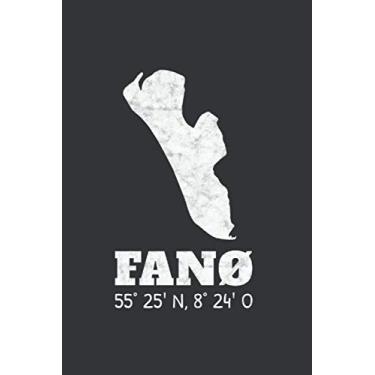 Imagem de Fanö Dänemark Notizbuch: Fanø Fanö Insel Koordinaten Dänemark Reise Urlaub / 6x9 Zoll / 120 karierte Seiten