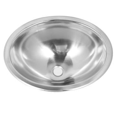 Imagem de Pia de RV de Aço Inoxidável, Pia Oval Redonda Cozinha RV, Pia de Tigela única, Pia Casa do Motor RV, 393x293x150mm, 15,5 x14.5 para Barco de Iate, Pia de RV, Pia de Trailer