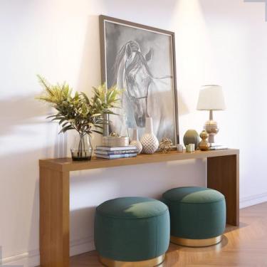 Imagem de Aparador Rubi 2m Madeira Em Lâmina Jequitibá-Rosa Sala De Estar Imbuia