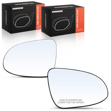 Imagem de A-Premium Vidro espelhado aquecido para motorista e passageiro de 2 peças com placa de suporte compatível com Toyota Camry 2012 2013 2014 - Espelho retrovisor lateral externo