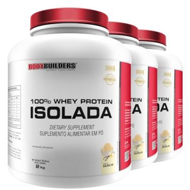 Imagem de Kit 3x Whey Protein 100% Isolada 2kg - Bodybuilders (Grande, Baunilha)