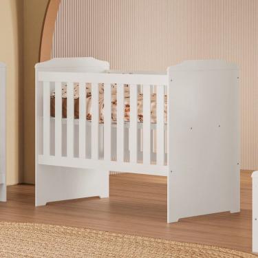 Imagem de Berço 3 em 1 com Regulagem de Altura 100% MDF Carinho Branco