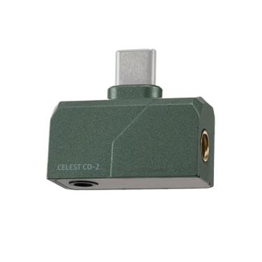Imagem de QOA Celest Mini portátil IEM DAC, amplificador de monitor intra-auricular, USB C para saída de 3,5/4,4 mm, alta resolução 32 bits/384 kHz, amplificador de fones de ouvido HiFi para telefone/PC (verde)