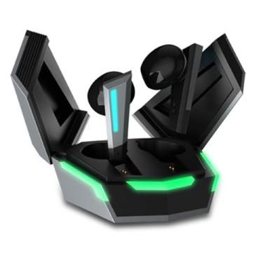 Imagem de Fones de ouvido sem fio com caixa de carga LED, fones de ouvido com redução de ruído e som estéreo, fones de ouvido esportivos leves, fones de ouvido Bluetooth de baixa latência