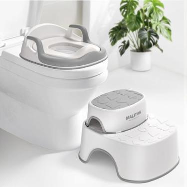Imagem de Conjunto de Treinamento para Vaso Sanitário Maliton Baby com Banquinho