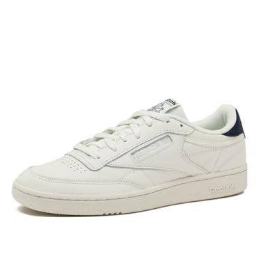 Imagem de Reebok Club C 85 Tênis masculino, casual, moderno, branco, cinza, metálico, tamanho 37