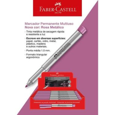 Imagem de Caneta marcador multiuso ponta media metalico faber castell - FABER-CA