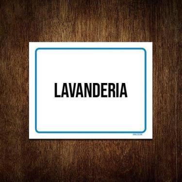 Imagem de Kit 5 Placas Ambiente Sinalização Setor Lavanderia - Sinalizo.Com