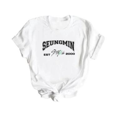 Imagem de Coreano Streetwear Stray Kids Membros Camisetas Bang Chan Changbin Lee