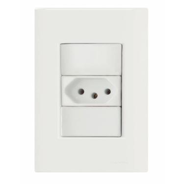 Imagem de Conjunto 4x2 com 1 Tomada 2P+T 10 A 250 V Giz Tramontina