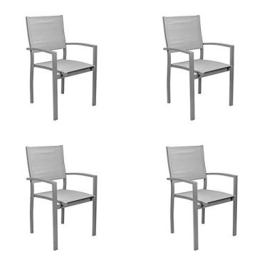 Imagem de Kit 4 Cadeiras Angra Grafite Rivatti
