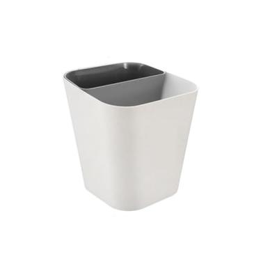 Imagem de Lixeira Lixeira Separada Resina Plástica Lixeira de Mesa Lixeira Quadrada Classificação de Lixo de Papel (Multicolorido disponível Lixeira(Gray,Pequeno)