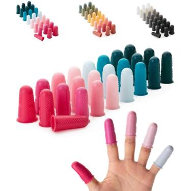 Imagem de Mr. Pen - Protetores de dedo para pistola de cola quente, 24 peças, protetores de dedo de silicone, pontas de dedos de borracha, protetores de dedos de borracha, protetor de ponta de dedo de borracha, aderência de dedo, pontas de borracha para dedos