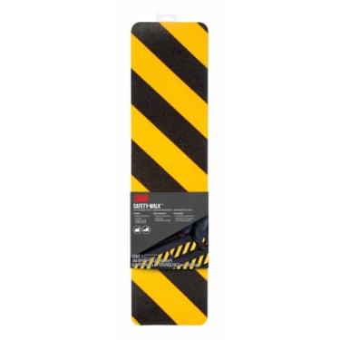 Imagem de 3M Safety-Walk – Piso de cuidado antiderrapante, preto/amarelo, 613BY-T6X24, 15,24 cm x 60,96 cm