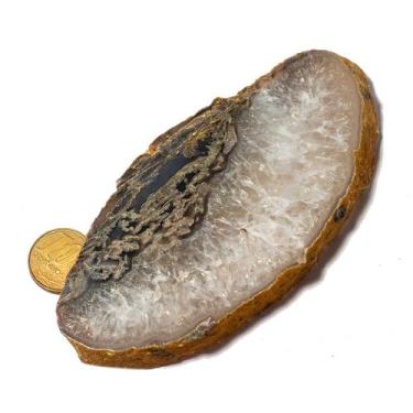 Imagem de 01 Chapa de Ágata Pedra Natural 100 a 200g 12 a 13cm Tipo B - Cristais