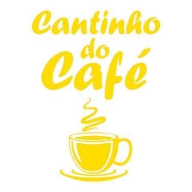 Imagem de ADESIVO CANTINHO DO CAFÉ DECORATIVO Parede Barril Tonel Cozinha Porta Cafeteria área gourmet (AMARELO, 57,5X76,7CM)