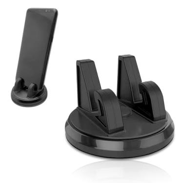 Imagem de dawfall Pack-1 Suporte de celular para painel de carro, suporte de navegação de 360 graus para uso horizontal vertical, base fixa de telefone celular tipo adesivo para iPhone, peças portáteis